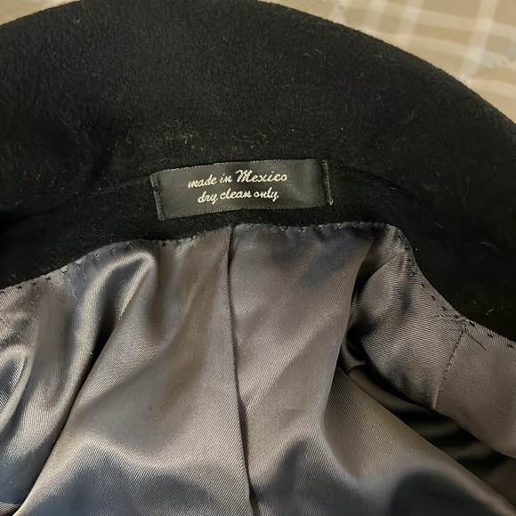 Calvin Klein Men's Wool-Blend Black Overcoat Size 44R - Picture 9 of 13